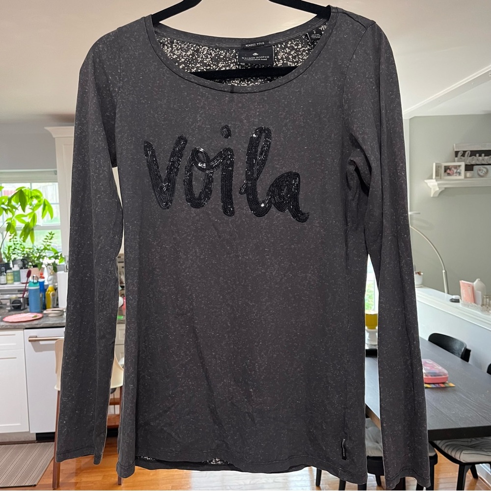 Scotch & SODA Women Maison Scotch - Voila Black Long Sleeve Top 2